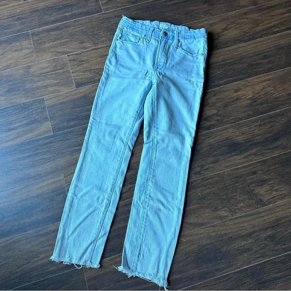 Good American Good Legs Raw Hem Denim Jeans